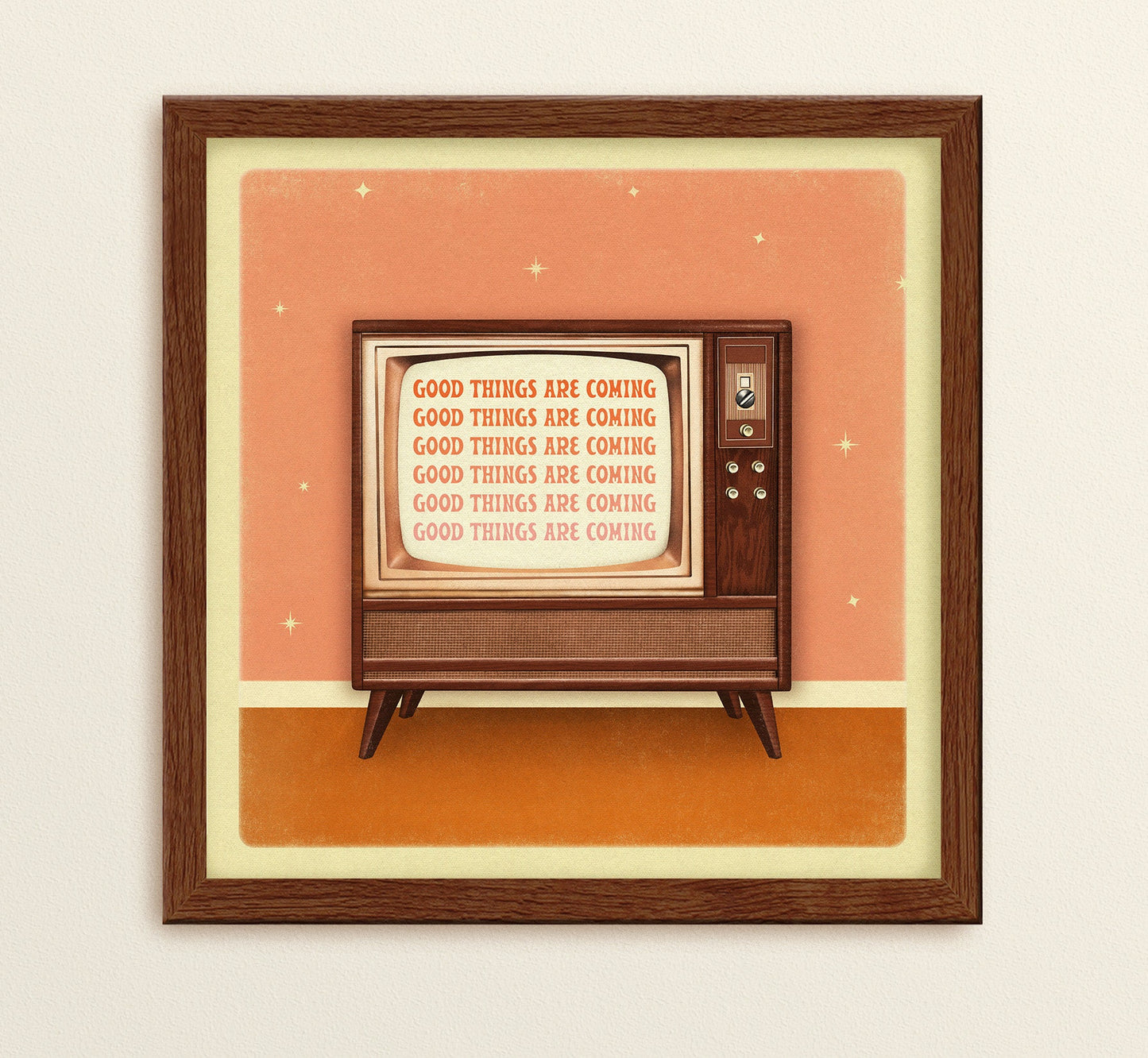 Retro TV Art Print