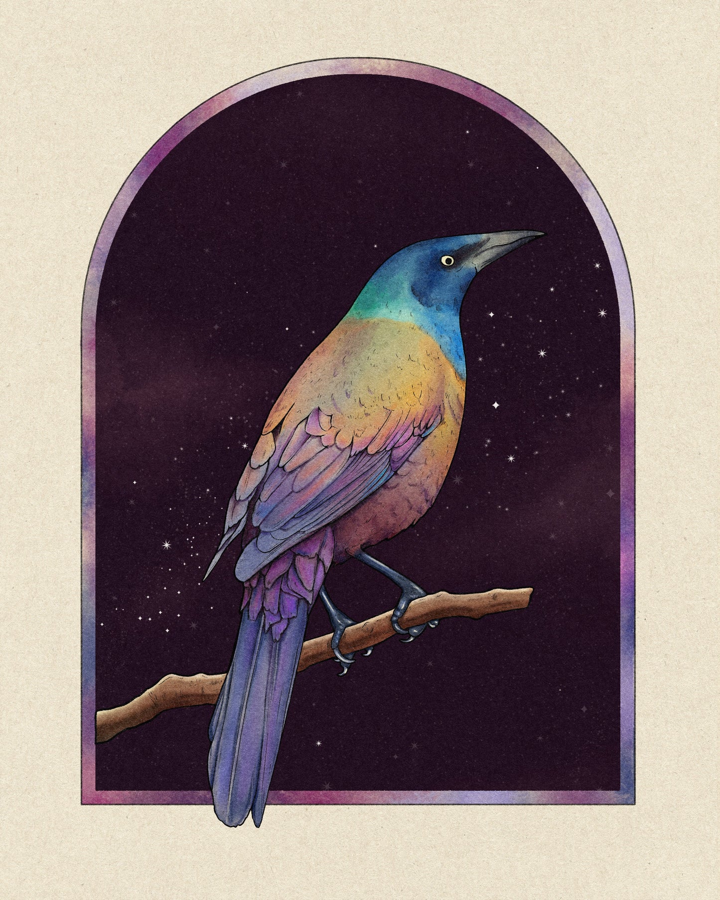 Iridescent Bird Art Print