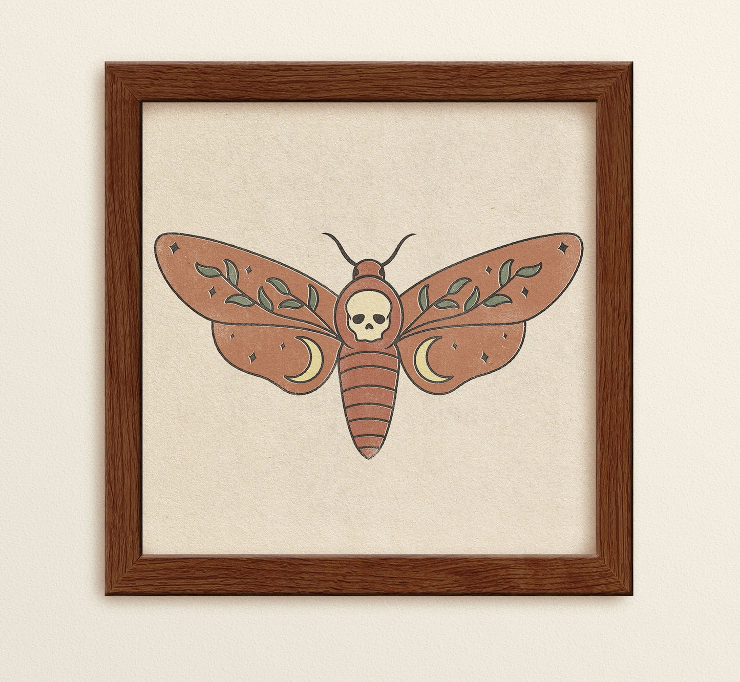 Death Head Moth ⋆ Art Print ⋆ Vintage Inspired Art ⋆ Boho Art Print ⋆ Witchy Art Print