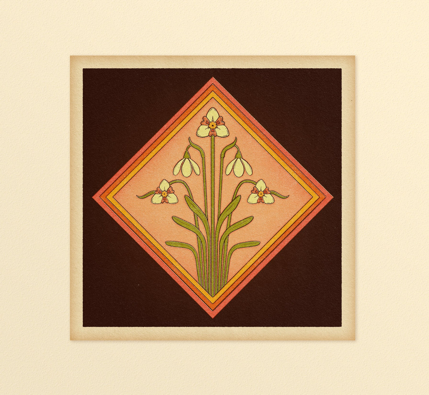 Art Nouveau Flowers Art Print