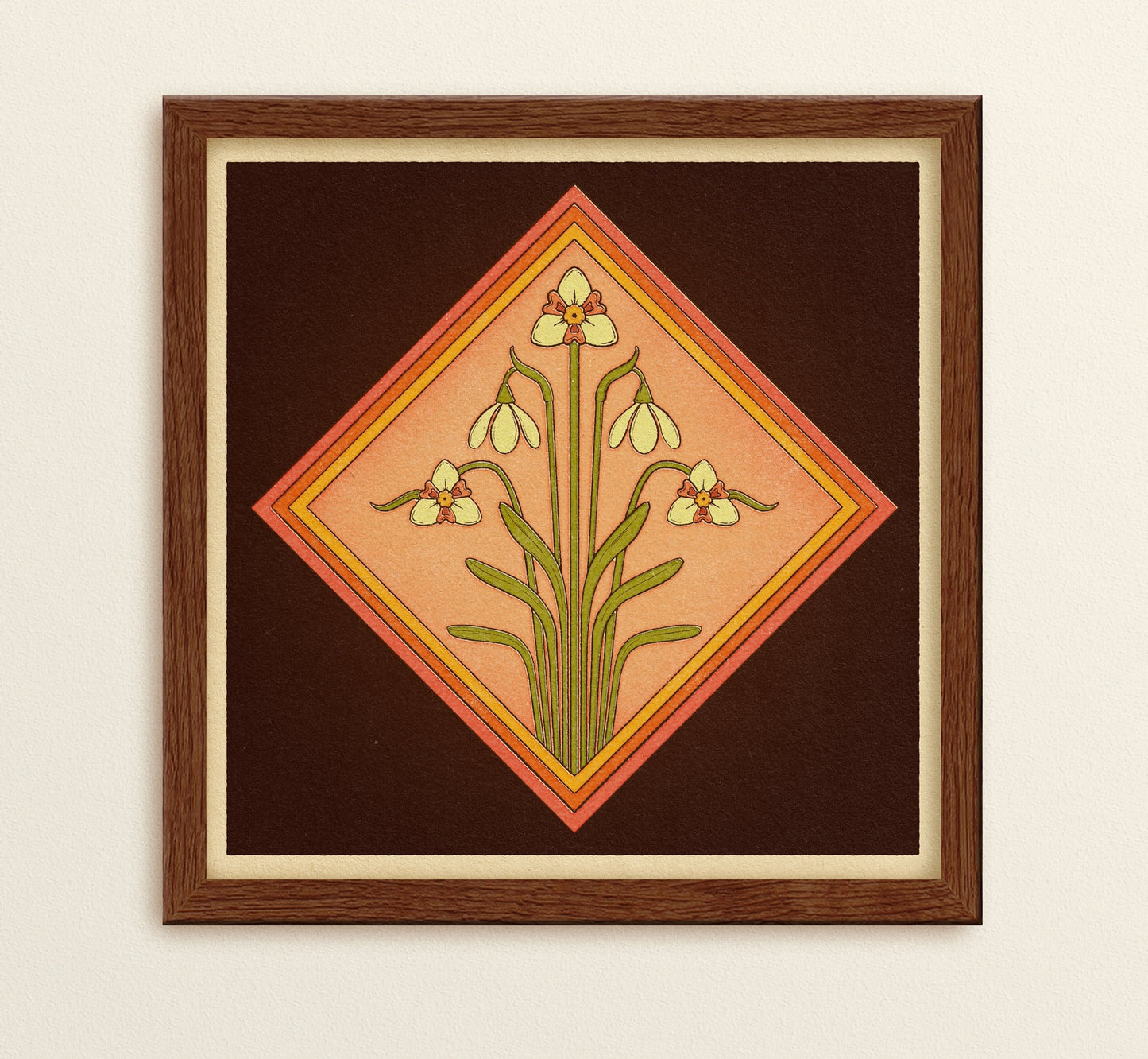Art Nouveau Flowers Art Print