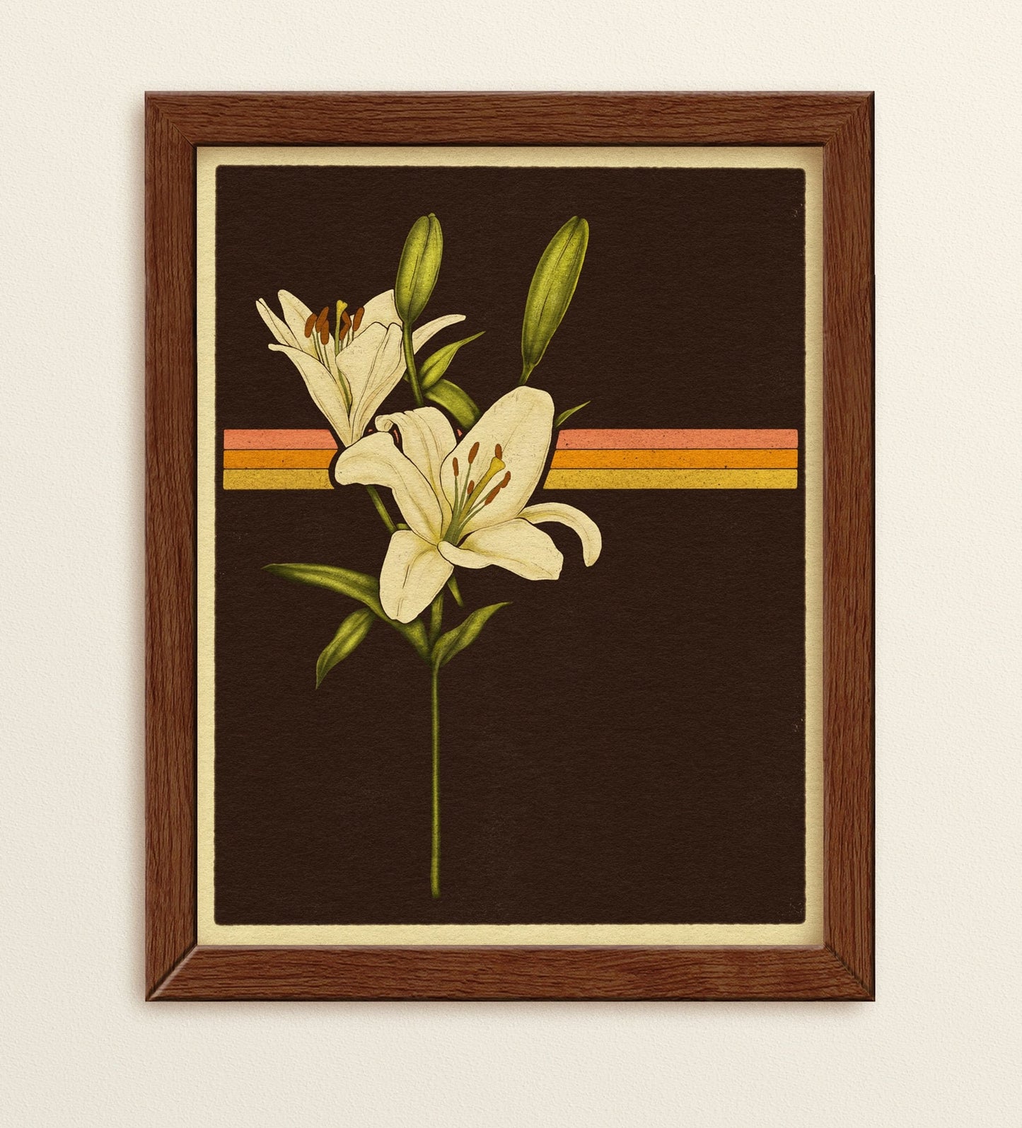 Retro Lily Art Print